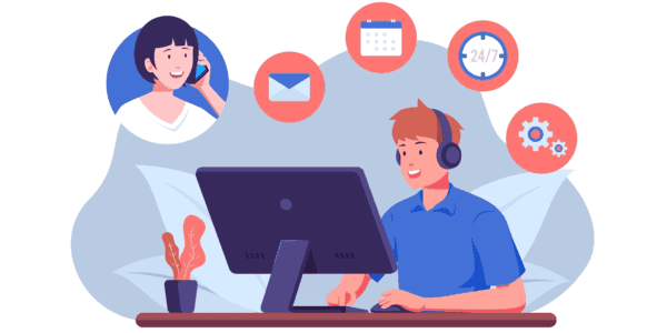 Stylized image representing communication and connection